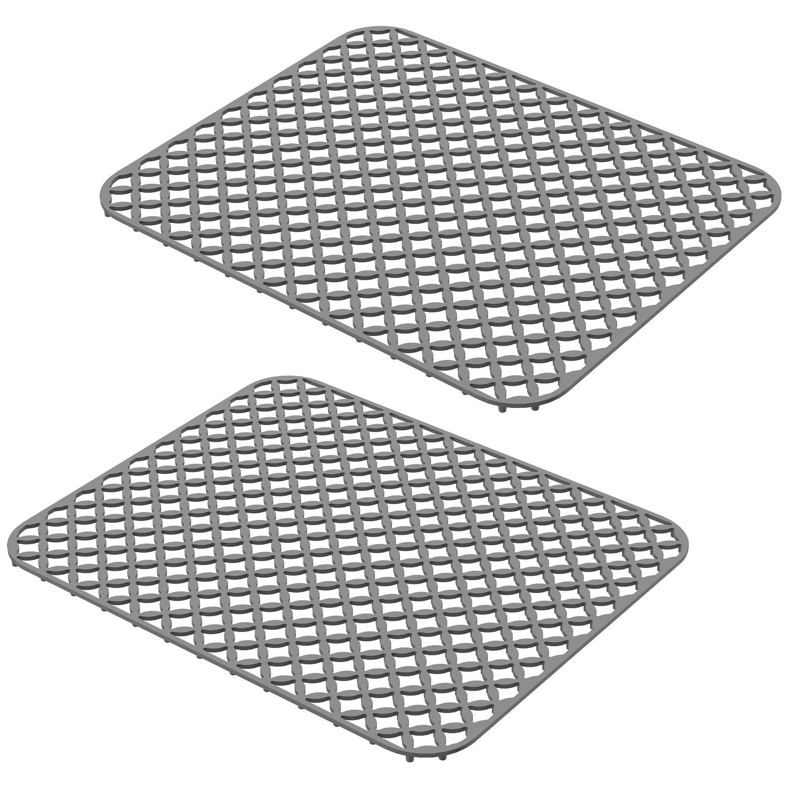 2 шт Силиконовые коврики для защиты раковины с вырезами термостойкие коврики для кухонной раковины с противоскользящими приподнятыми ножками для дна раковины L 4990₽