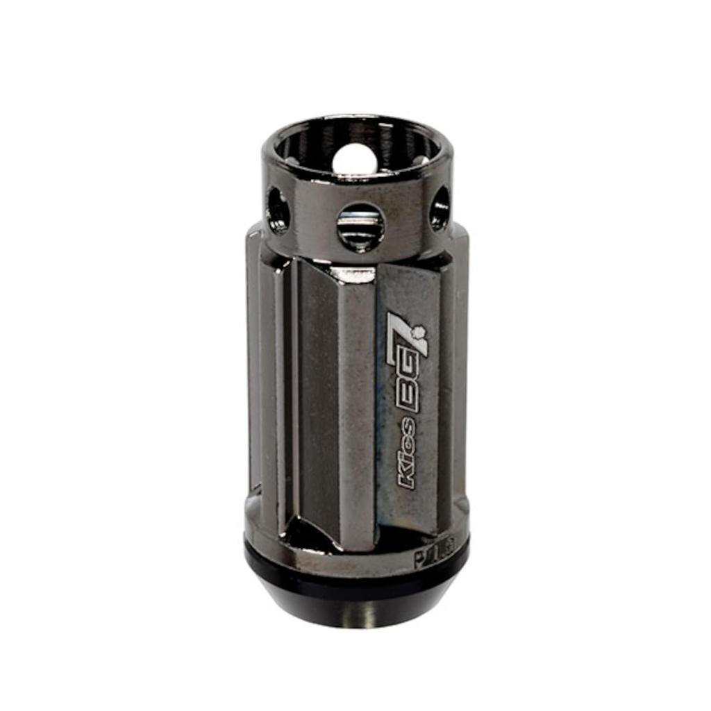 KYO-EI Kics BG7 Wheel Nuts, M12 x P1.25, Pack of 4, BG703K4P, Capless, Glorious Black