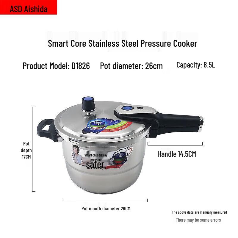ASD Smart Core 304 Stainless Steel Pressure Cooker