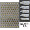 1PC embossed 5D liquid metal star, moon, and heart clock nail sticker, adhesive nail art sticker, holiday gift.