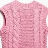 Kaslead New Arrival Women's Clothing Fashion Style Fashion Minimalist Flower Decorated Row Button Knitting Vest 3920238