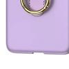 Phone Case for Samsung Galaxy Z Flip 3 Built in Screen Protector Phone Back Cover with Kickstand Ring Holder Purple