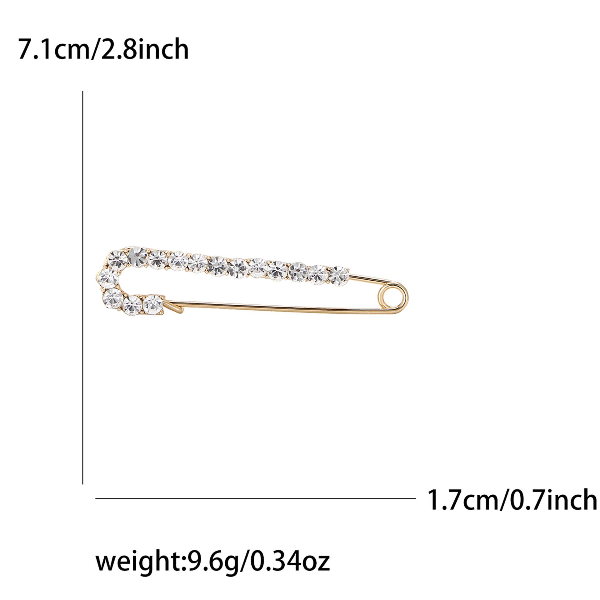 

Стильная простая брошь из сплава со стразами, изысканная универсальная женская брошь-шаль с украшением в виде булавки золотой