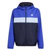 Adidas Tiberio Size Ink Size 160 Kids' Windbreaker, Unisex, JTH14, Semi-Silent Blue/Clear Sky/Legend (IV9514),