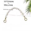 Bag Strap Extender Short Imitation Pearl Purse Chain Strap Replacement for Shoulder Crossbody Bag