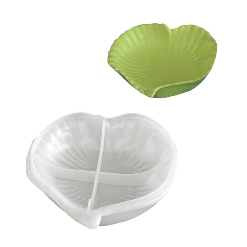 Silicone Leaf Shaped Plate Mold Epoxy Mould for Unique Decorative and Functional Tray Heat Resistant Jewelry Mould