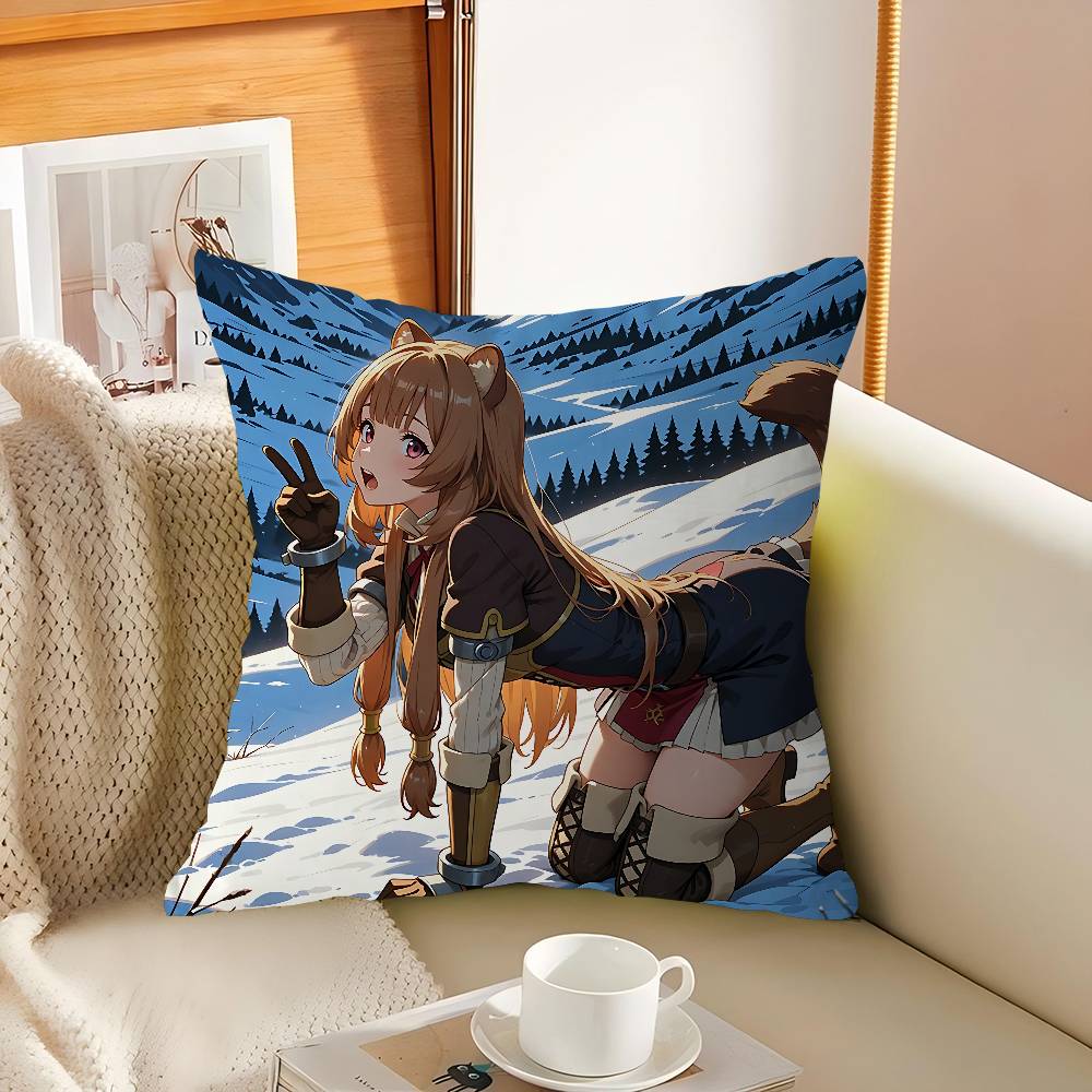 Рафталия Восхождение Героя Щита Наволочки Домашнее Постельное Белье Декоративная Наволочка Свадебная Супер Мягкая Наволочка 16x16Inch