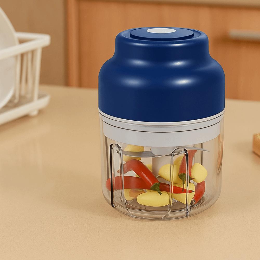 Plastic Electric Garlic Puree Machine 320ml Meat Mincer Portable Food Processor  Food Preparation