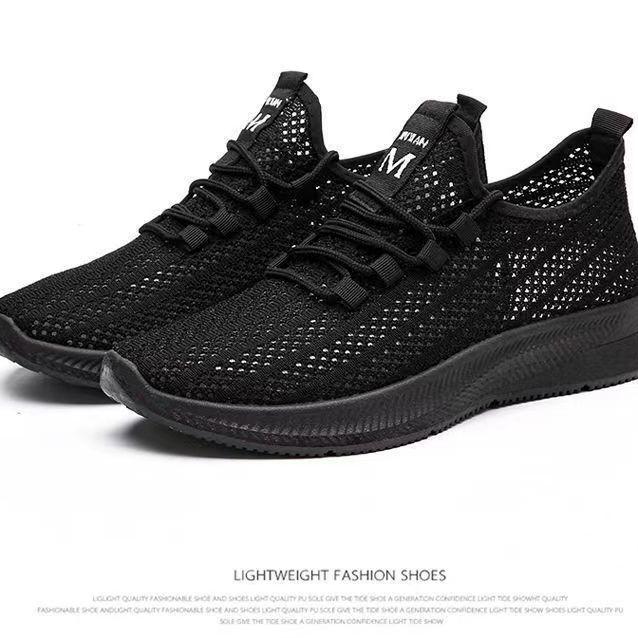 Sapatos masculinos de verão, respiráveis, finos, ocos, esportivos, corrida, malha, leves, masculinos