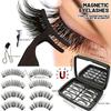 Magnetic Eyelashes,Reusable Magnetic False Eyelashes 3D  Extension Soft Individual False Eyelashes No Glue With Tweezers