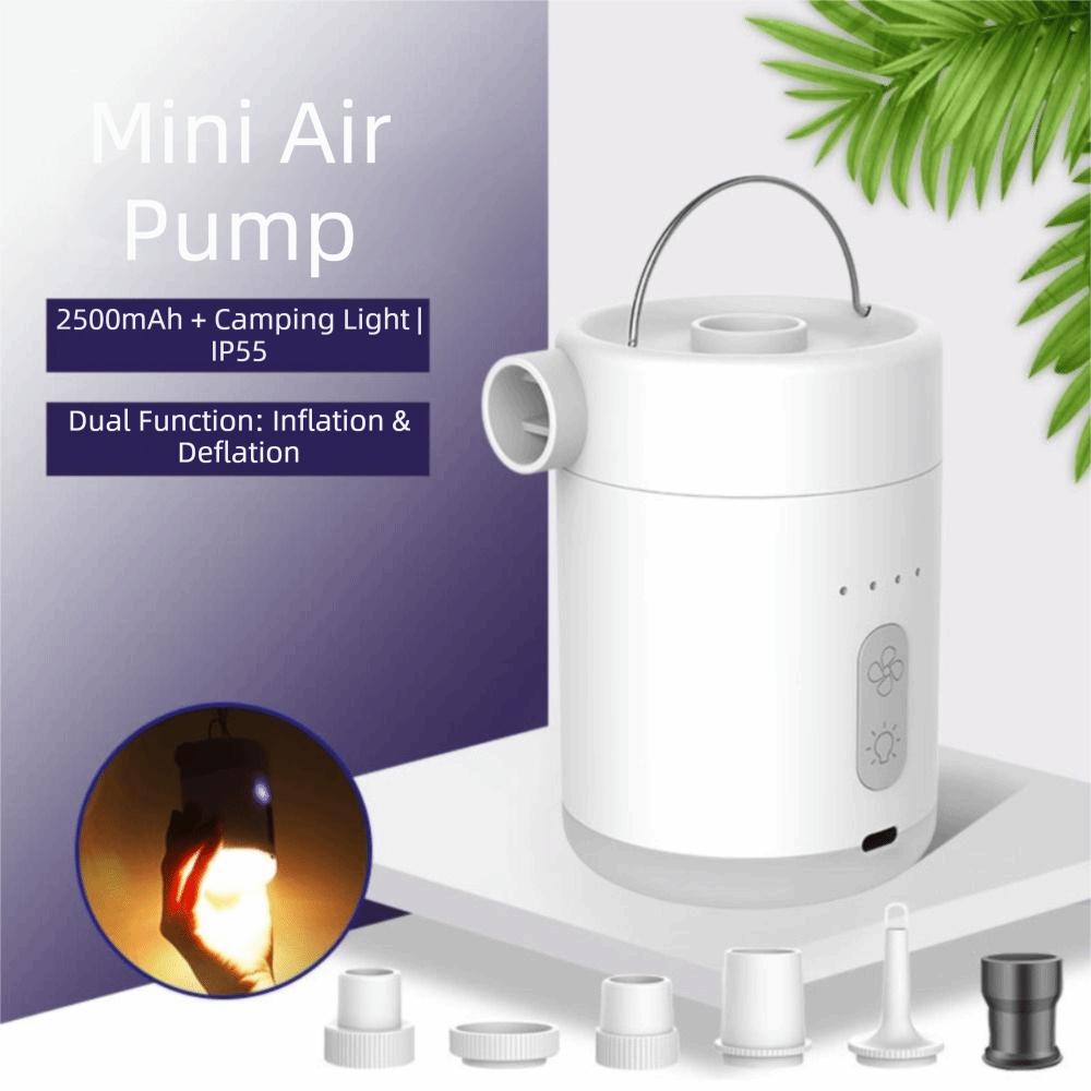 Wireless Operation Portable Air Pump Compact Design USB Rechargeable Pump  Camping Equipment