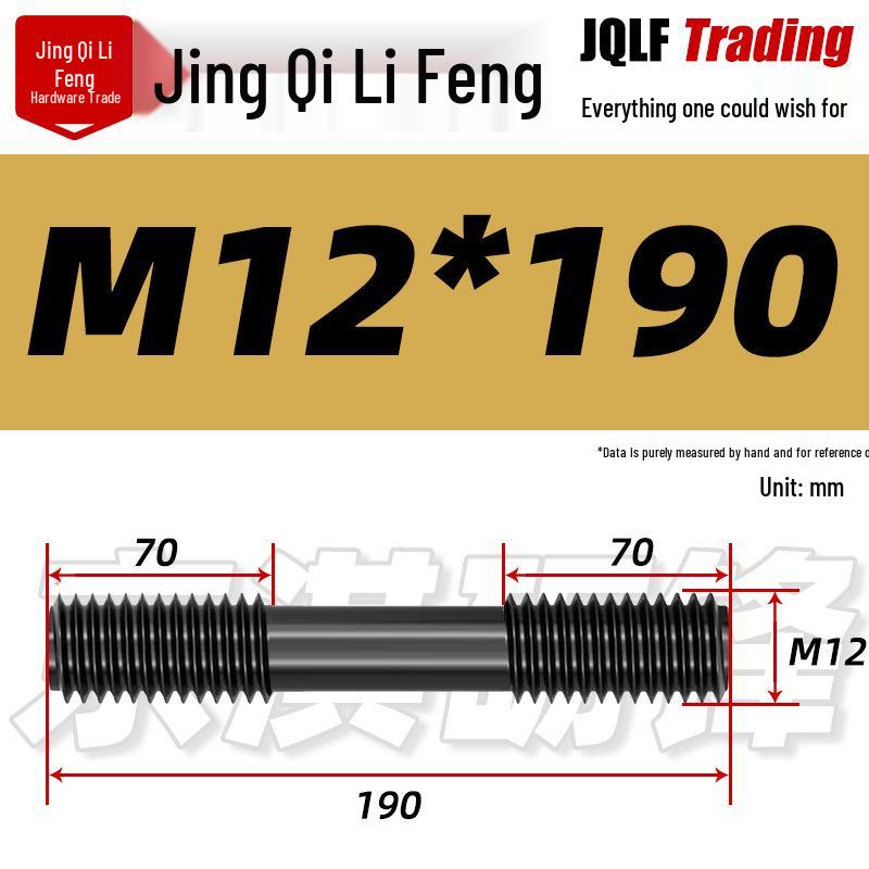 High-Strength Double-Ended Stud Bolt M12-M18 | Grade 8.8 Mold & Press Screw Rod