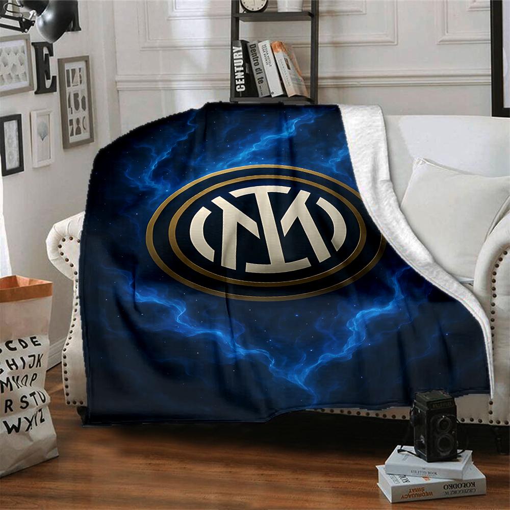 Coperte con Emblema Inter Milan Flanella Stampata Traspirante Calda Coperta da Divano per Casa Ufficio Coperte da Letto 0708a102