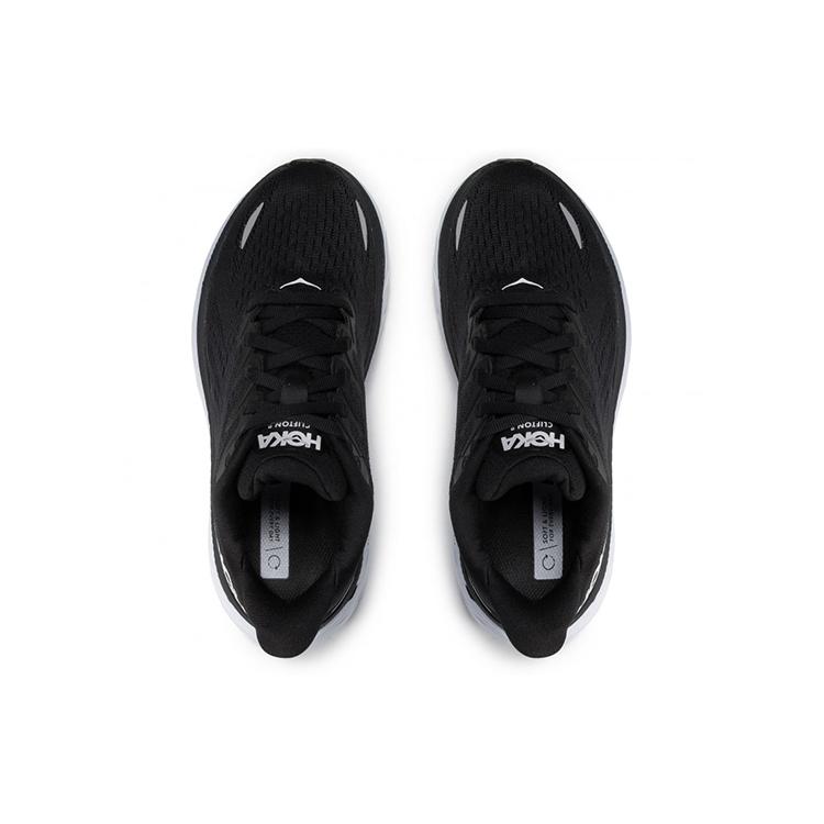 HOKA One One Clifton 8 Wide 'Black White' Women's 1121375-BWHT