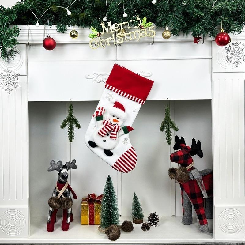 Christmas Socks Gift Bag Christmas Tree Ornaments Snowman Christmas Tree Pendant