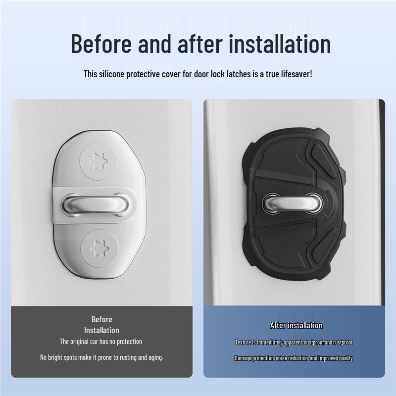 NIO Door Lock Buckle Protector: Thick Silicone Pad for Shock Absorption, Corrosion, and Rust Prevention.