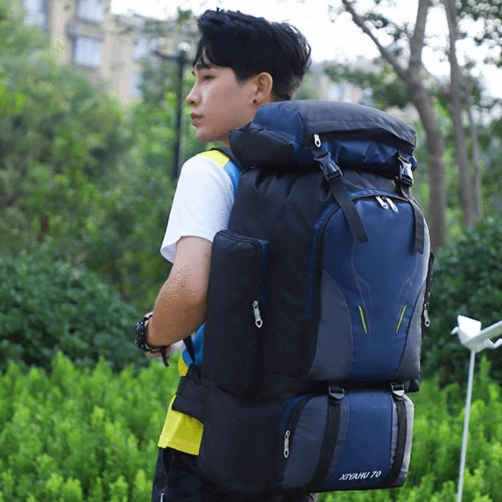New 70L Hiking Backpack Waterproof Oxford Material Camping Backpack Lightweight High Capacity Outdoor Mountaineering Bag Travel