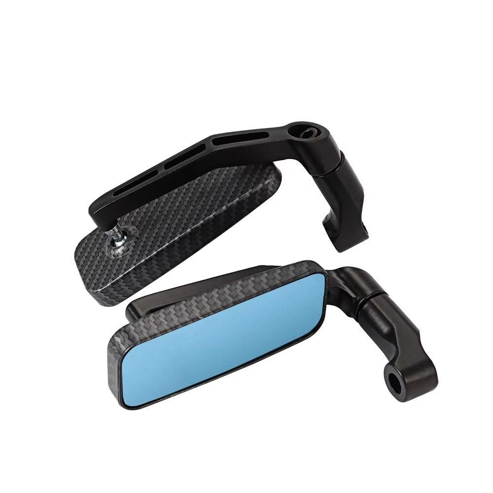Blue Glass Motorcycle Side Mirror Adjustable Motorcycle Handlebar Rearview Mirrors Street Sports