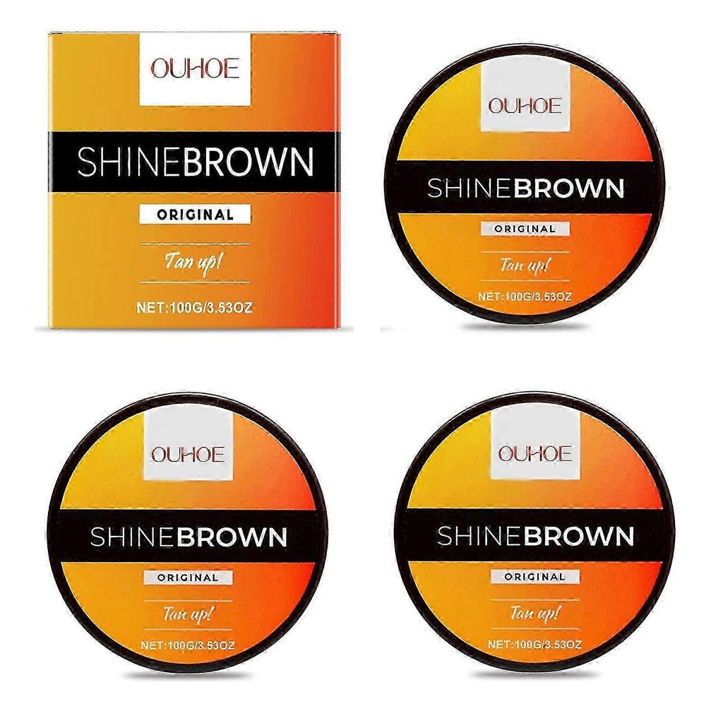3pcs Tanning Cream 100G Face Body Long Lasting Bronzer Skin Tanner Suntan Protect Radiation Nourishing Natural Self-Tanning Lotion