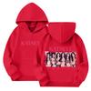 Kids Long Sleeve Pullover Hoodie with Pockets Loose Fit Letter Print Casual Sweatshirt