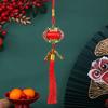 Red Chinese Lanterns Mini Decorative Lucky Hanging Lanterns Decoration with Coins And Tassel for New Year Wedding Party Spring Festival Home Decor
