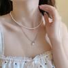 Elegant French Pearl Double-Layer Necklace for Women