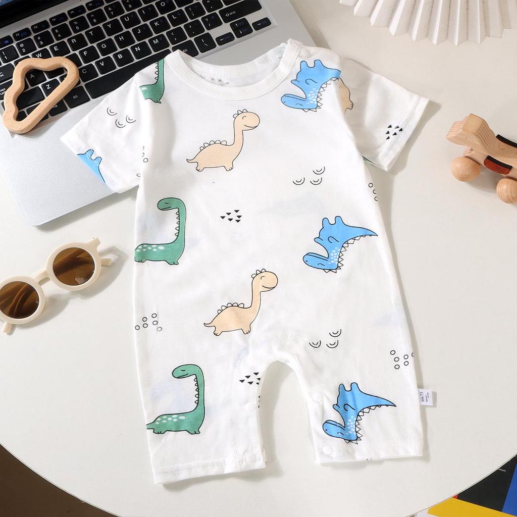 Summer Pure Cotton Baby Romper - Short Sleeve Infant Jumpsuit Onesie