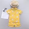 Pijamas Ni?os Baby Kids Boys Girls Cartoon Piggy Print Outfits Set Short Sleeve Blouse Tops+Shorts Sleepwear Pajamas