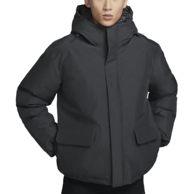 Nike Therma-FIT Tech GORE-TEX Solid Color Comfortable Versatile Hooded Zip Jacket Men jackets Black FZ0725-060