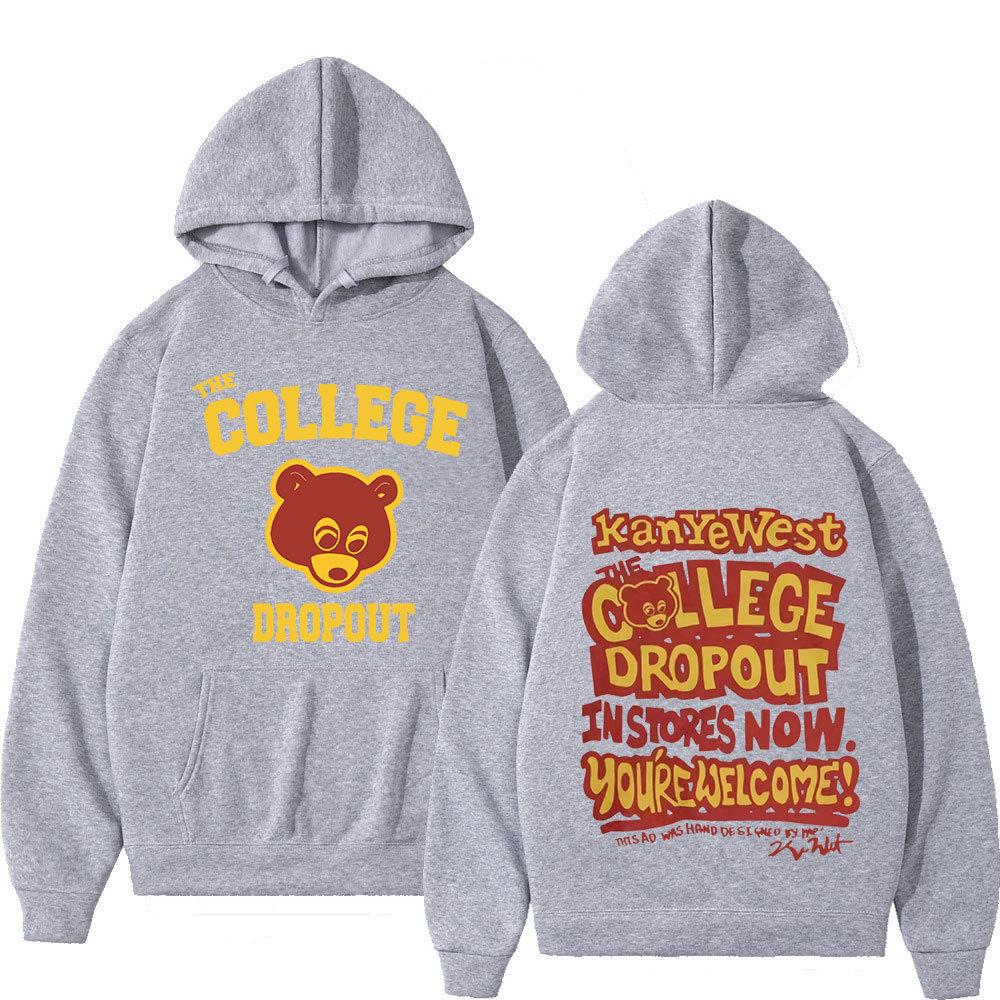 Kanye West College Dropout Hoodie Musikalbum beidseitiger Hoodie