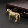 Retro Brass Milk Cow Figurines Miniatures Statue Desktop Ornaments Zodiac Animal Cow Lucky Home Decorations Crafts Accessories