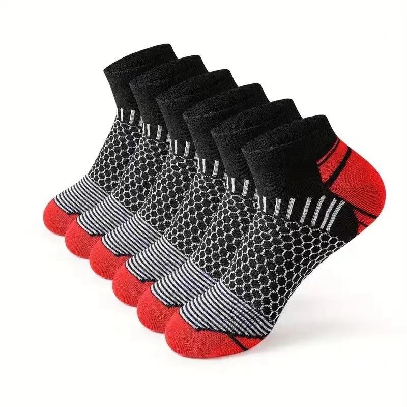 1 Pairs Mens Short Sports Socks Four Season For Running Breathable Casual Soft Comfortable Polyester Sports Socks