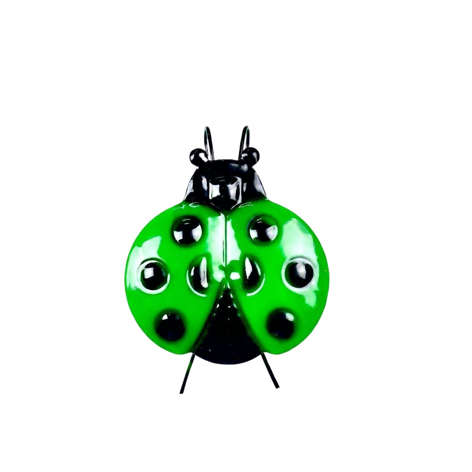 

Ladybug Shaped Metal Garden Ornament Decorative Insect Sculpture Outdoor Yard Art Figurine for Lawn Patio Decor One Size зелёный
