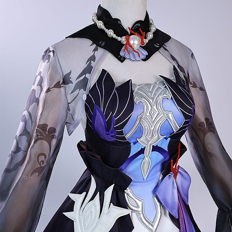 Game Honkai Star Rail Hysilens Cosplay Costume Wave Strumming Knight Hysilens Women Dress Halloween Carnival Party Suit