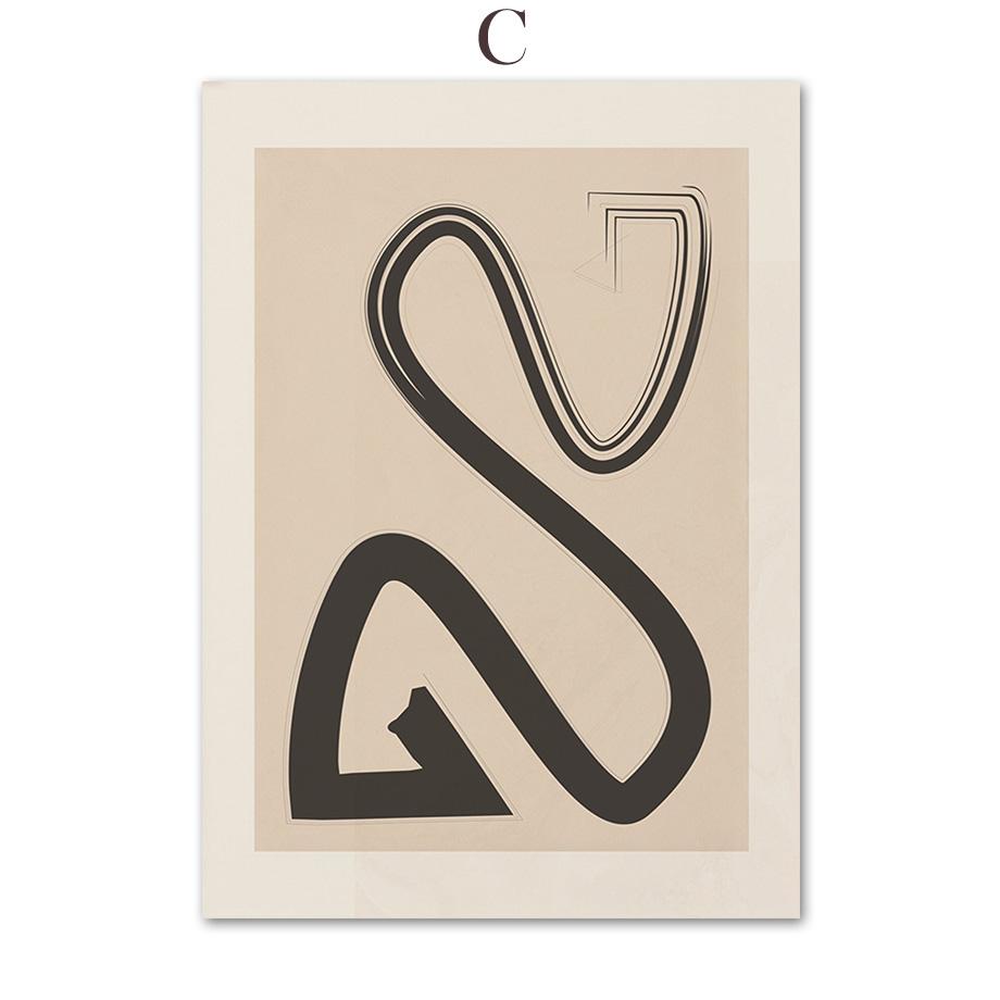 Vintage Flower Market Abstract Line Curve Wall Art Canvas Painting Nordic Posters And Prints Wall Pictures For Living Room Decor