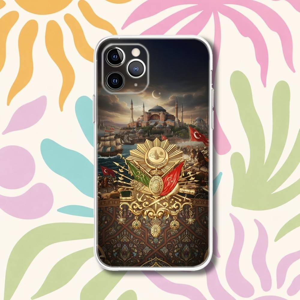 Ottoman Empire Coat Of Arms Transparent Phone Case For iPhone 17,13,15,12,11,14,16 Pro Max Mini 7,8 Plus SE4,17E Air Fundas