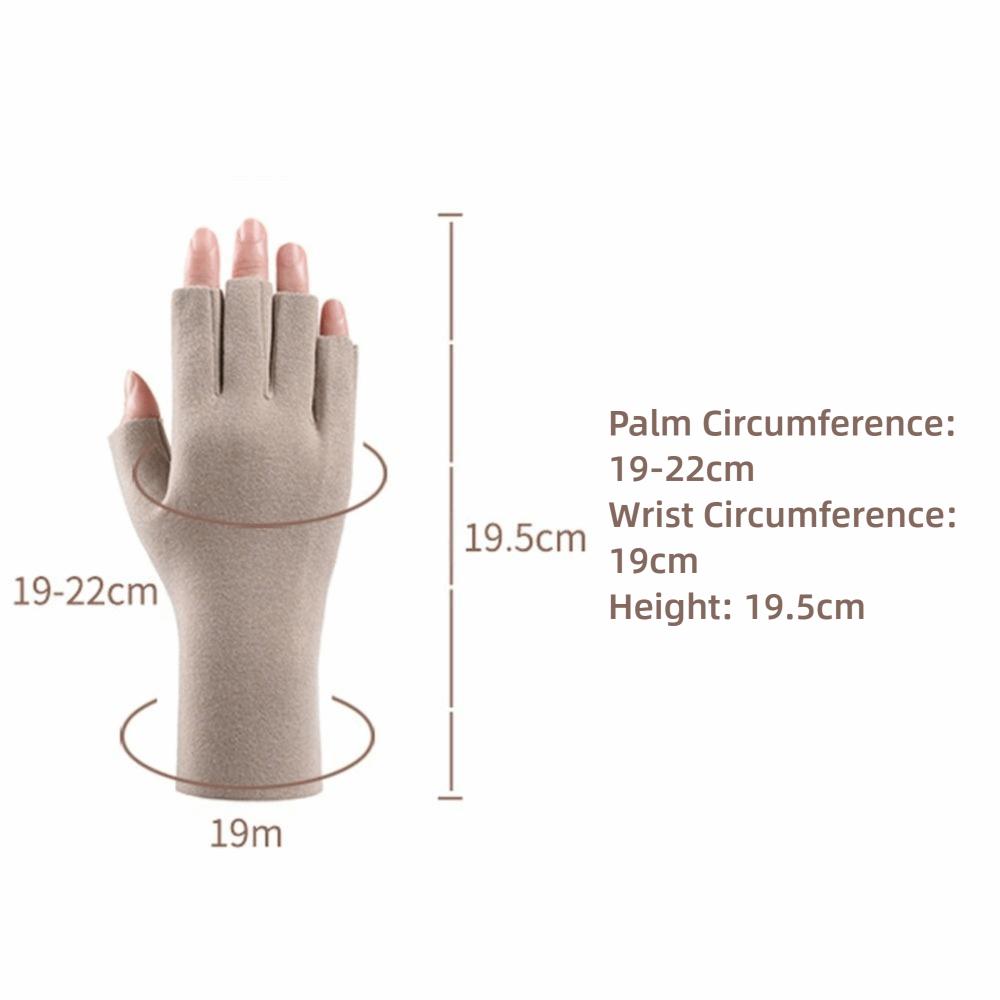 German Velvet Half Finger Gloves Short Semi-Finger Mittens New Warm Gloves Autumn Winter