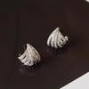 Cao Shi Ou Han Multi-layer Linear Design Zirconia Earrings - Fashionable, Shiny Jewelry for Everyday Style