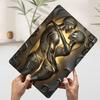 Golden Sculpture Love Couple Tin Plaque Poster Customized Wall Art Retro Vintage Metal Signs for Man Cave Coffee Bar Accessories