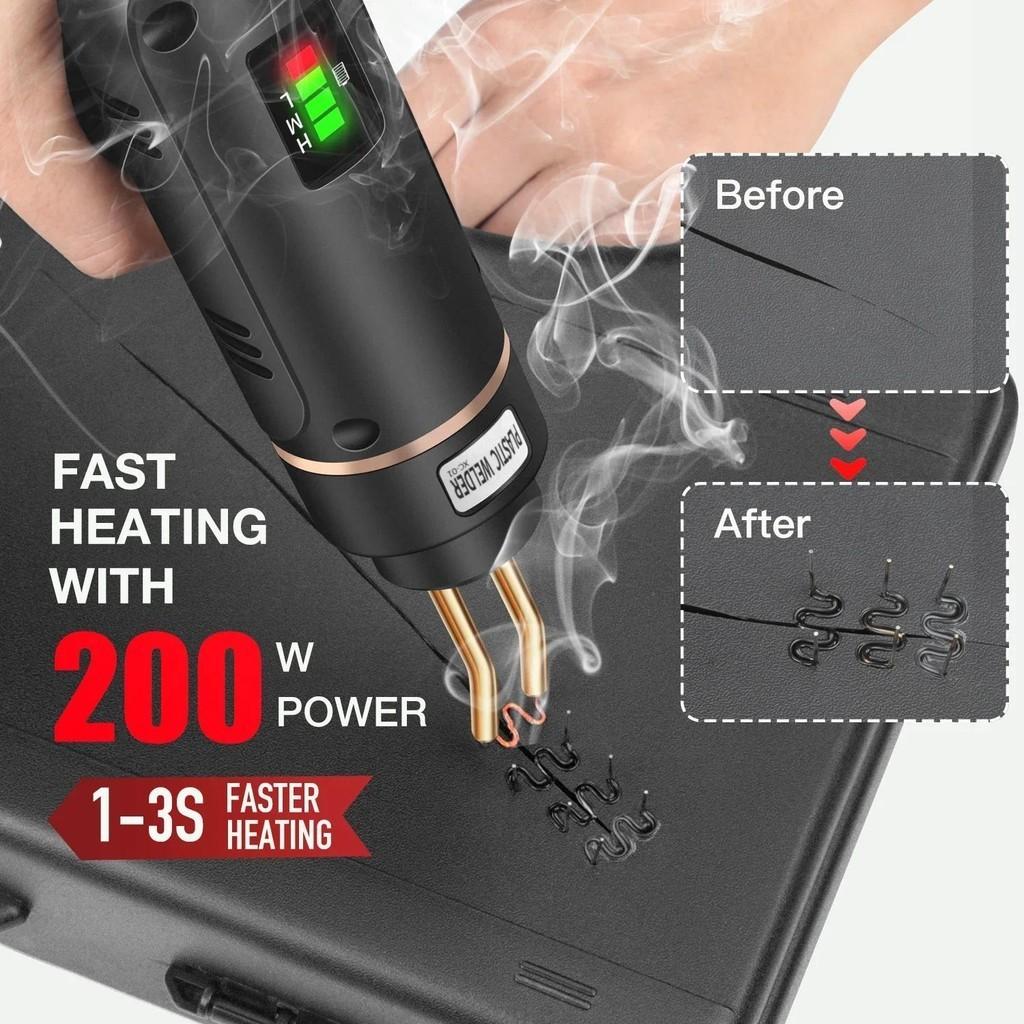 Portable Hot Stapler Car Bumper Repair Welding Machine USB Rechargeable Plastic Welder Gun Cordless Plastic Welder