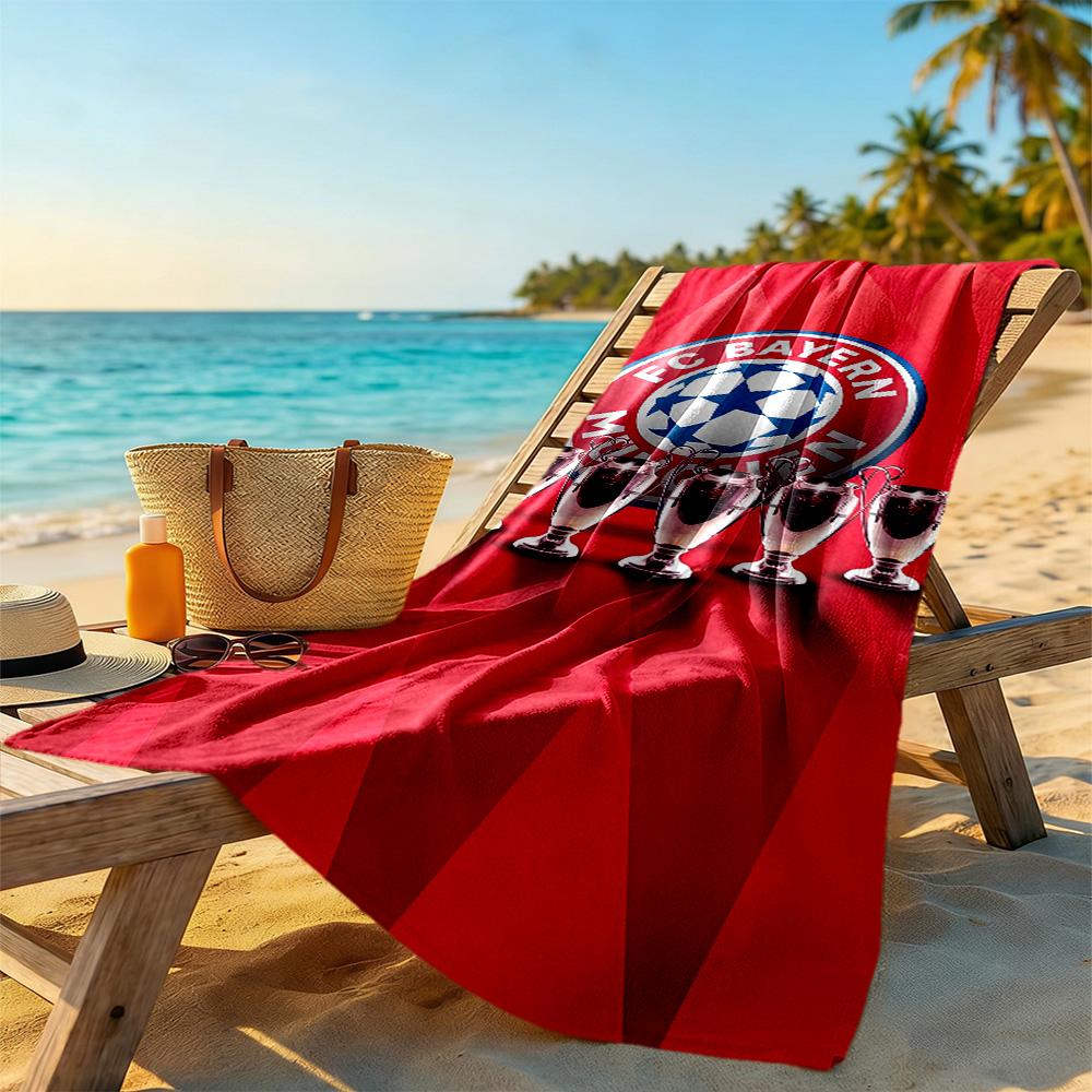 Serviette de plage Bayern Munich Douce Durable Séchage Rapide Confortable Légère Convient pour la Natation, la Salle de Sport, le Camping, le Yoga, les Vacances