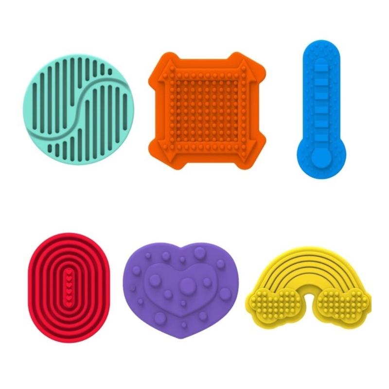 

6Pieces Sensory Worry Stones Toy For Children And Student Soft Silicone Texture Toy For Emotional Management 1