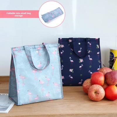 Wasserdichte Faltbare Tragbare Lunchtasche Isolierte Brotdose Oxford-Stoff Picknick Kühltasche Frische Lebensmittelaufbewahrung Handtasche