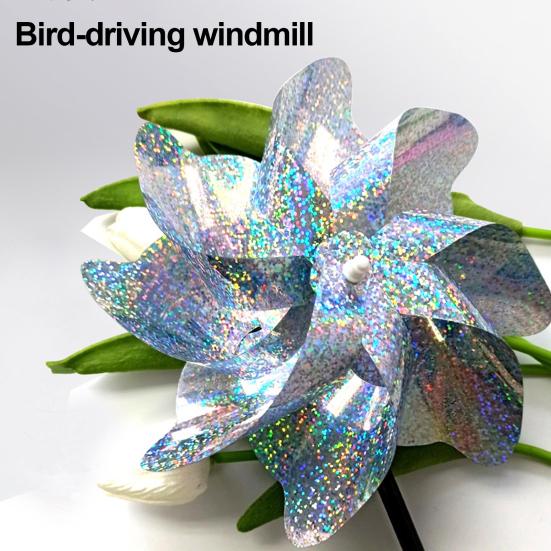 Yousheng Reflektierendes Vogelabwehr-Windrad Leichtgewichtige Vogelabwehr Windspiel Gartendekoration Outdoor Windmühlen-Ornament zum Schutz von Dächern