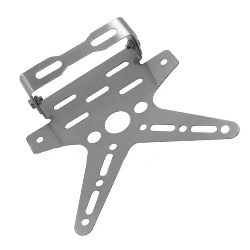 Electroplate Aluminum Alloy Motorcycle Rear License Plate Frame Motorbike Bracket Scooter Adjusted Number Plate Holde