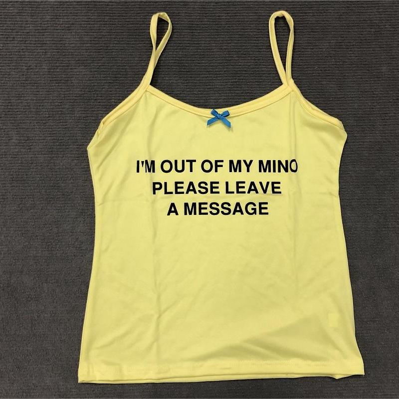 Y2K Vintage Hanging Strap Letter Printing High Street Fashion Sweet Cool Women's Top