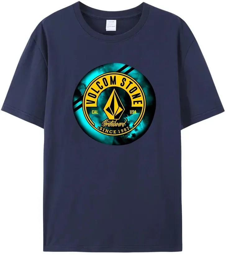 High Quality Custom TShirt Summer T-Shirt Volcom stone100% Cotton Amazing Comfortable Top Black Casual Tops Clothing