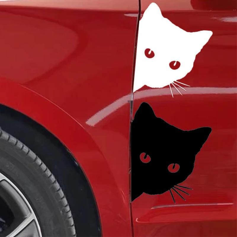 1PC Universal Car Vinyl Decals Stickers Creative Cute Waterproof PVC Cartoon Cat Sticker Auto Styling Decoration Accessories
