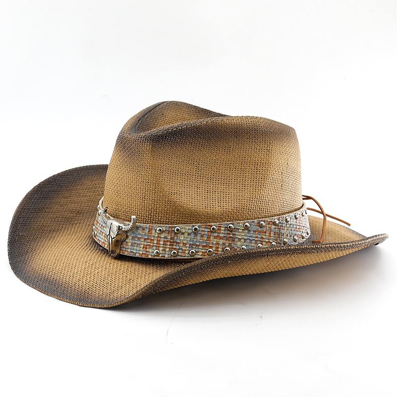 Straw denim hat embroidered breathable sun hat couple style sun hat beach hat straw hat sun hat women's hat
