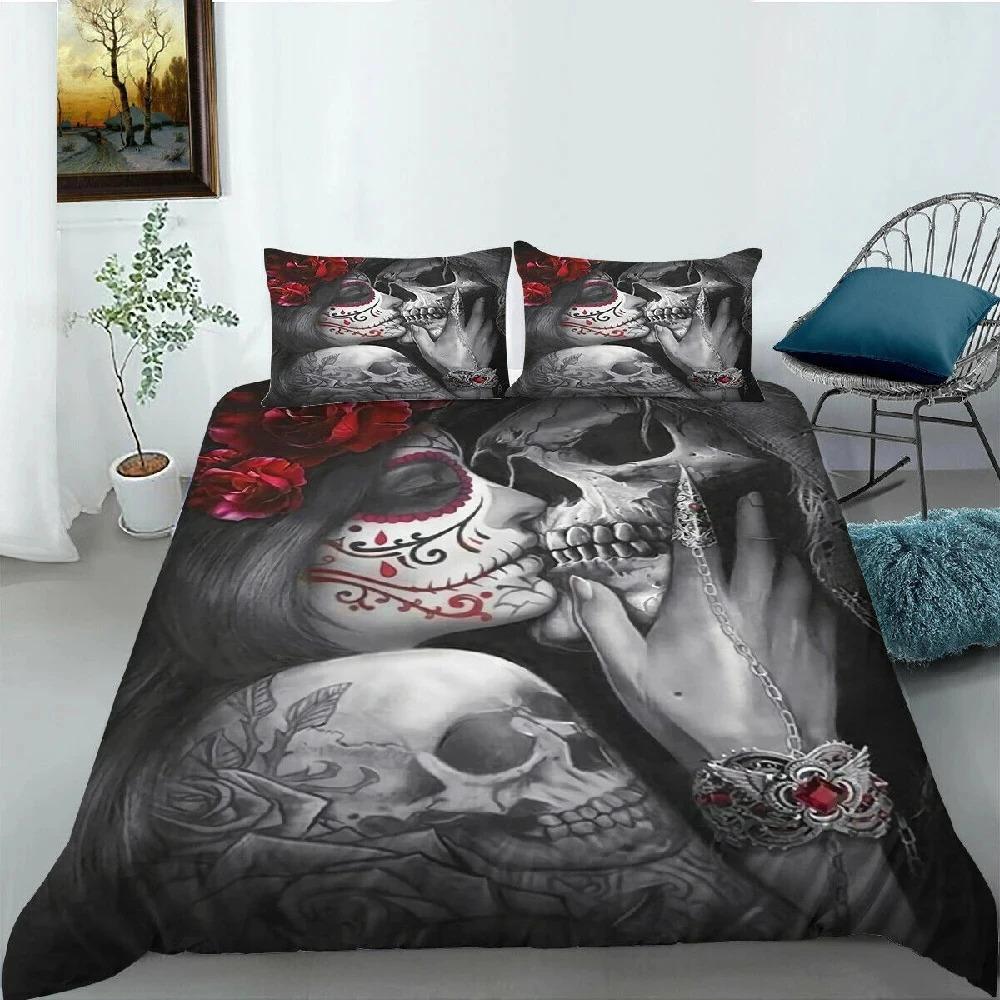 

Сексуальная Красавица Скелет Девушка Удобный Пододеяльник Наволочка Постельный Комплект Детская Спальня Декор Домашний Текстиль 70x133cm 2pcs